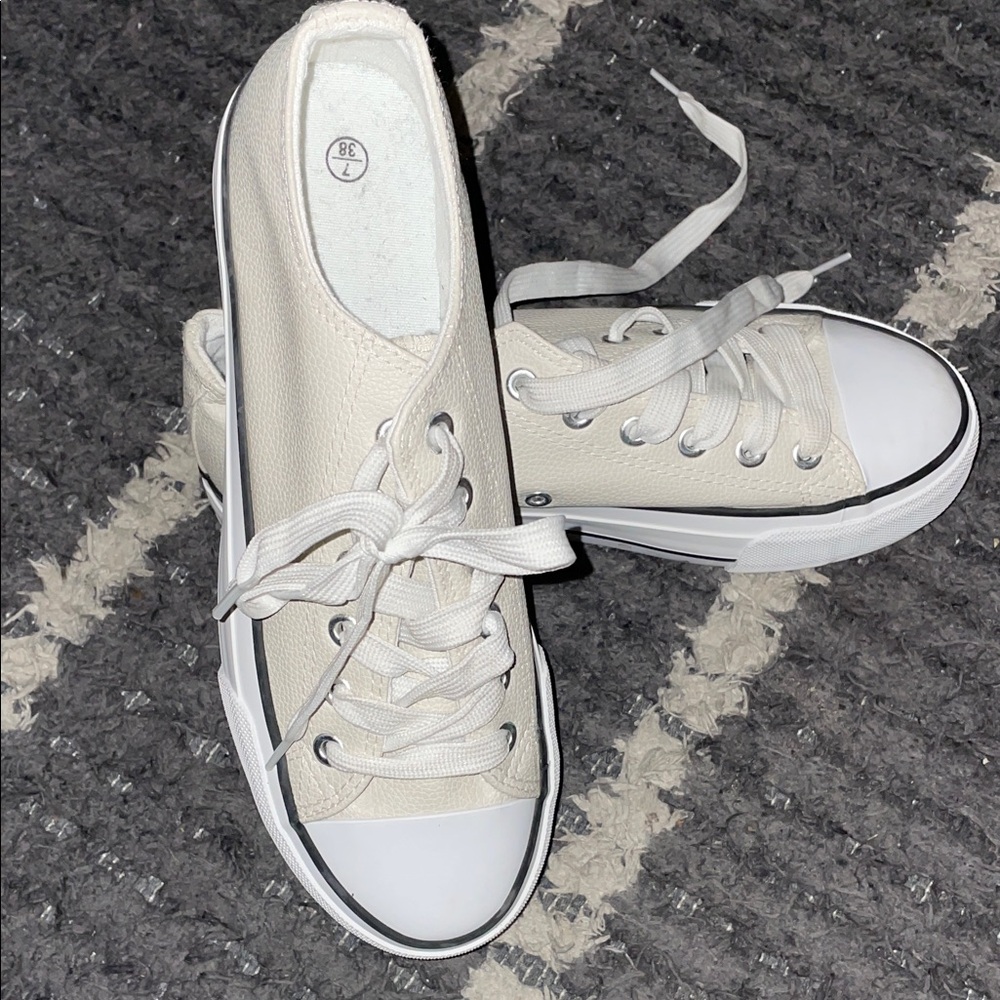 Classic White Canvas Sneakers